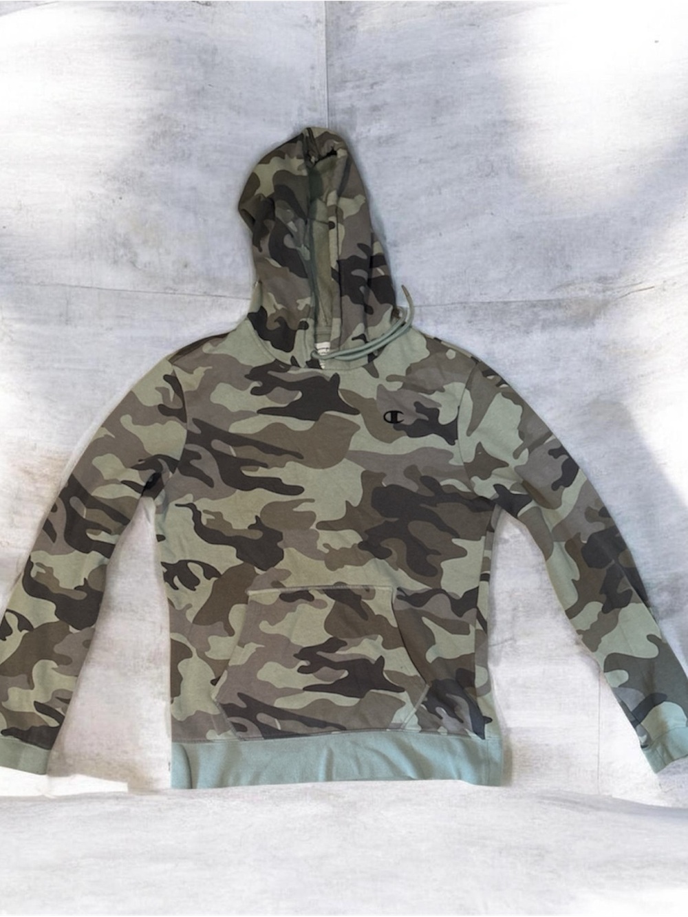 Champion Olive Green Camo Pullover Hoodie